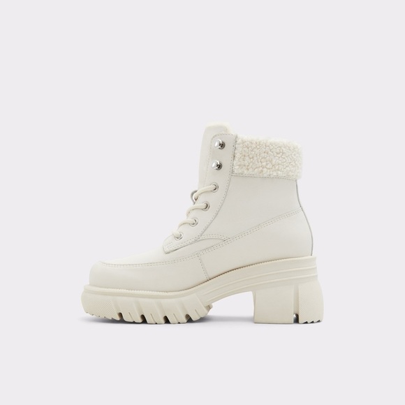 Aldo White Winter Combat Boots with Platform Waterproof - Picture 2 of 10